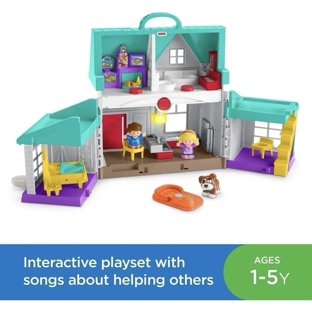 Little People Big Helpers Home Interactive House +  3 Figures Lights &  Sounds